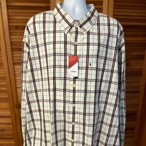 NWT IZOD MEN'S SZ 4XL 100% COTTON LONG SLEEVE DRESS SHIRT